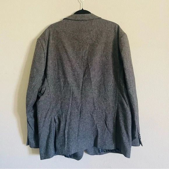 JoS A. Bank mens wool sport coat jacket size 52R/0 gray double button lined